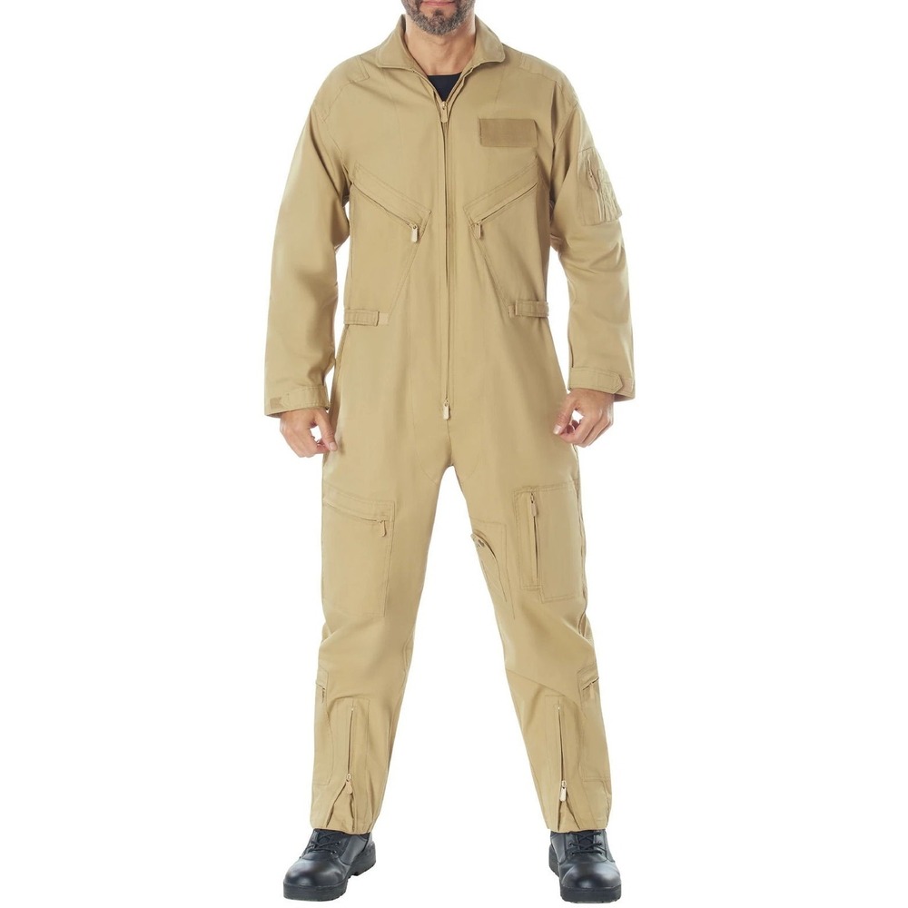 Rothco Men's Military Style Flightsuit #7508 - Khaki - Size Medium